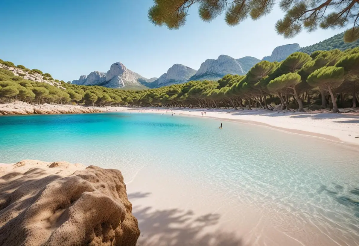 Upptäck paradisstranden Cala Agulla på Mallorca illustration