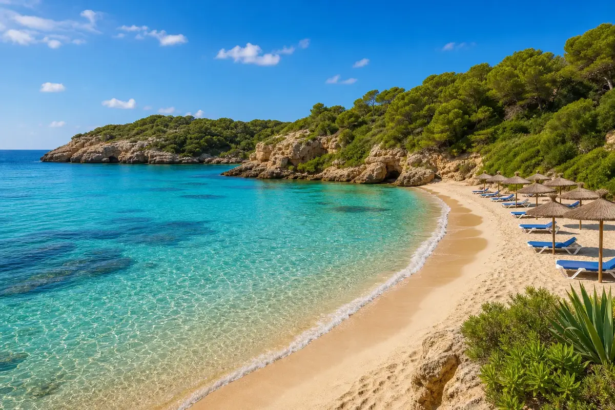 Upptäck lugnet i charmiga Cala Murada på Mallorca illustration