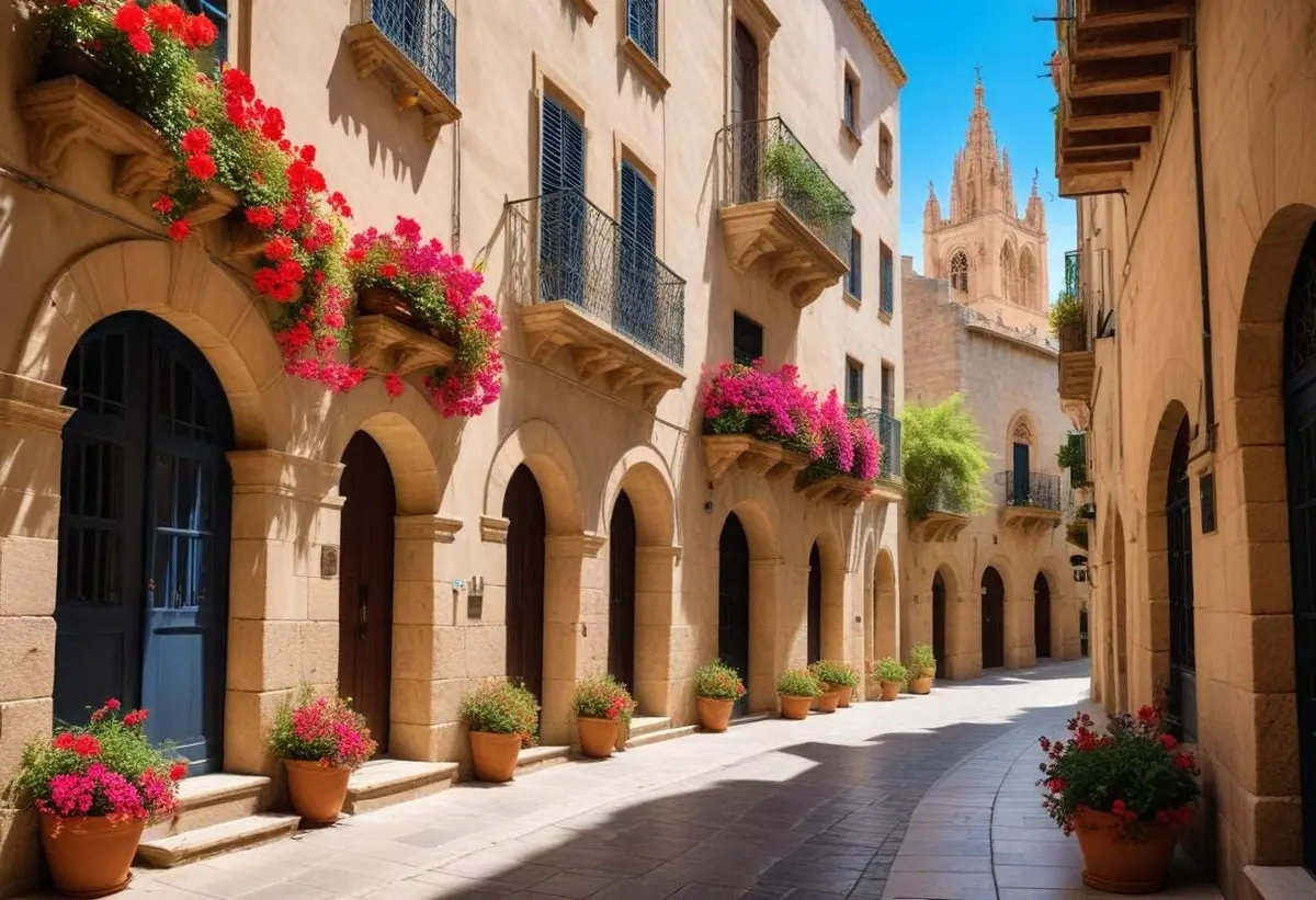 Upptäck gamla stan i Palma med karta och tips illustration