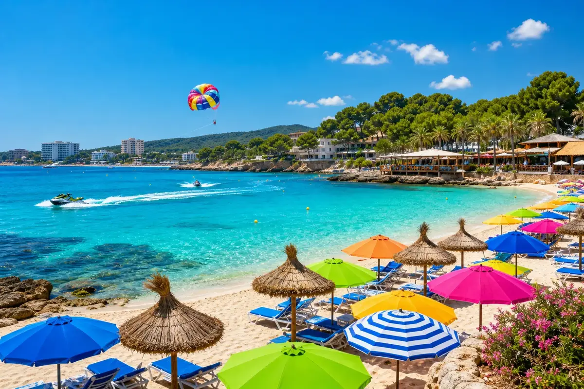 Upplev den fantastiska magaluf strand dygnet runt! illustration
